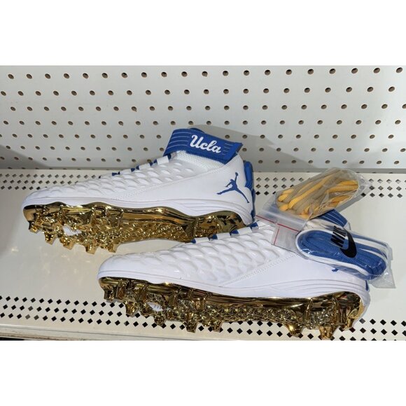 Jordan Force Savage Pro 2 UCLA Bruins PE Mens Football Cleats Size 12.5 White - Picture 8 of 12